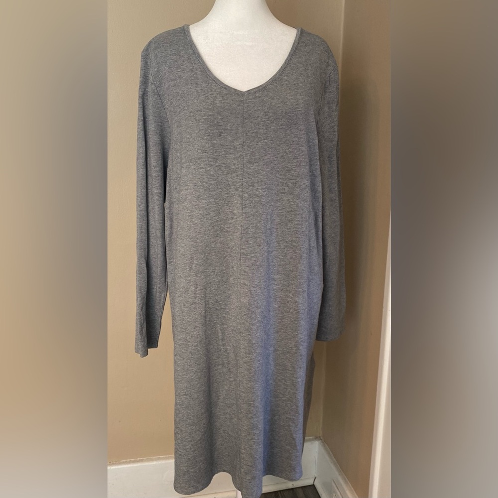 EUC PURE JILL XL Tall Stretchy Pocket Sleeved Tee Dress